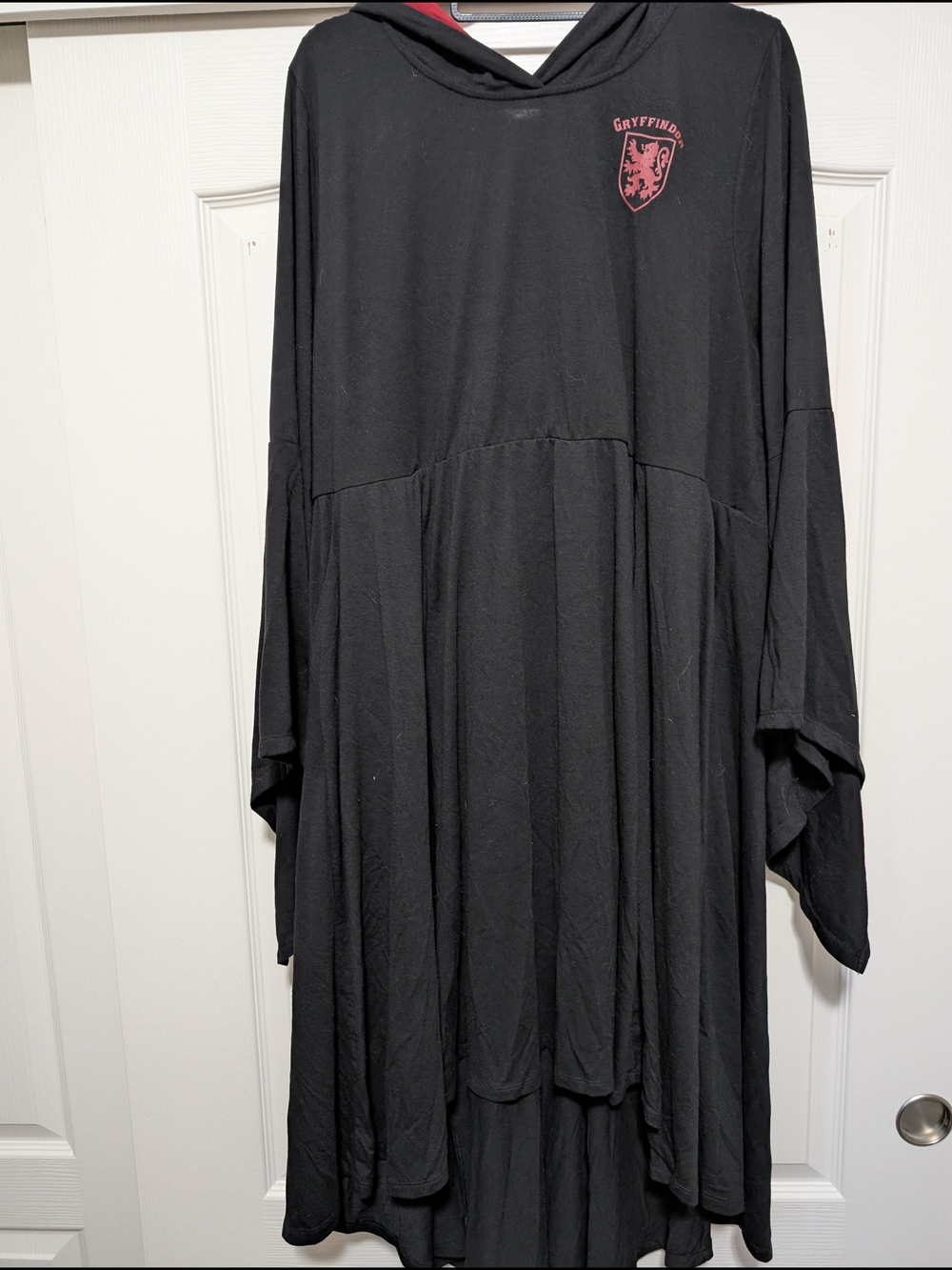 Gryffindor Black Hooded Robe Dress with Red Crest